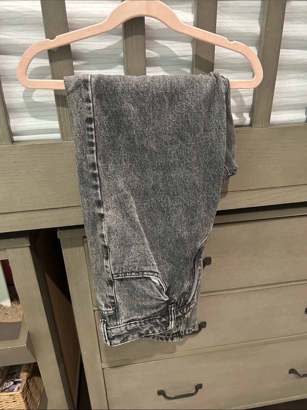 Women’s High-Rise Acid Wash Gray Jeans